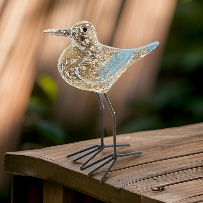 The Bridge Collection Shabby Chic Wooden Shorebird Figurine (Medium - 7" H) - Image 4